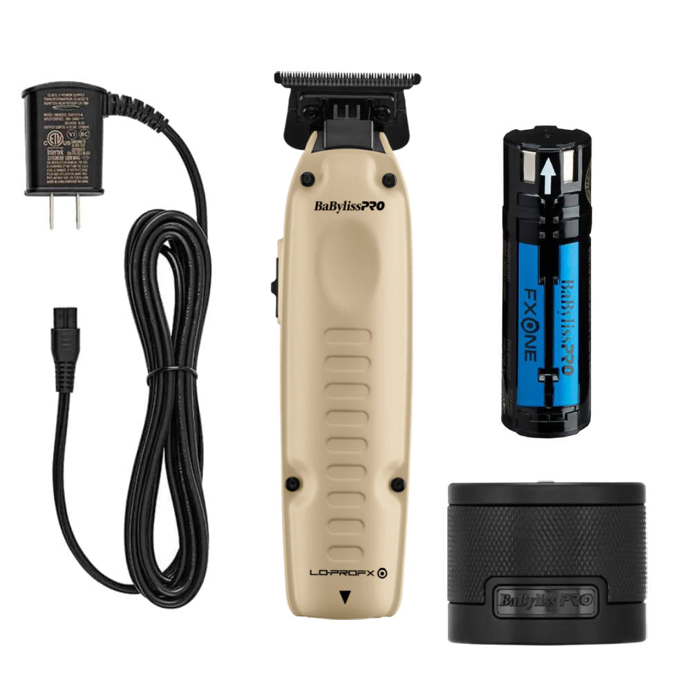 BaBylissPRO FXONE Lo-ProFX Sand Interchangeable Battery Clipper & Trimmer Combo FX829SDLT + FX729SDLT