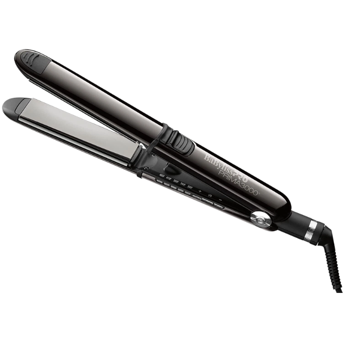 BaBylissPRO Prima 3000 Black Stainless Steel Flat Iron BNTBK3000TUC