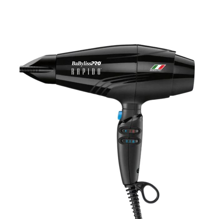 BaBylissPRO RAPIDO Blow Dryer 2000 Watts Black BRAP1