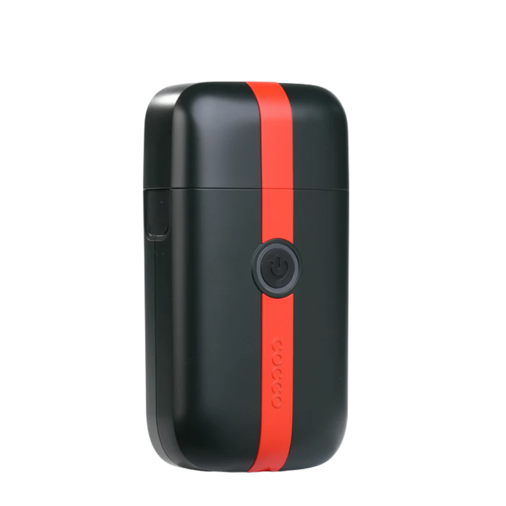 Cocco Veloce Lite Shaver Black/Red Stripe Professional Dual Foil Finishing Shaver