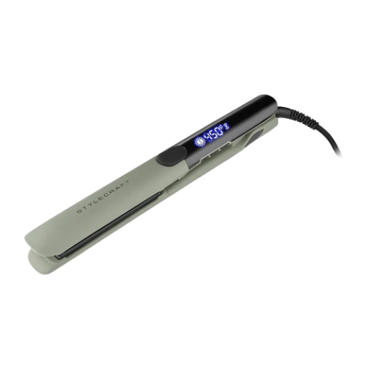 StyleCraft Sage Titanium Flat Iron 1" Vibrating Ionic Styler SC714GR