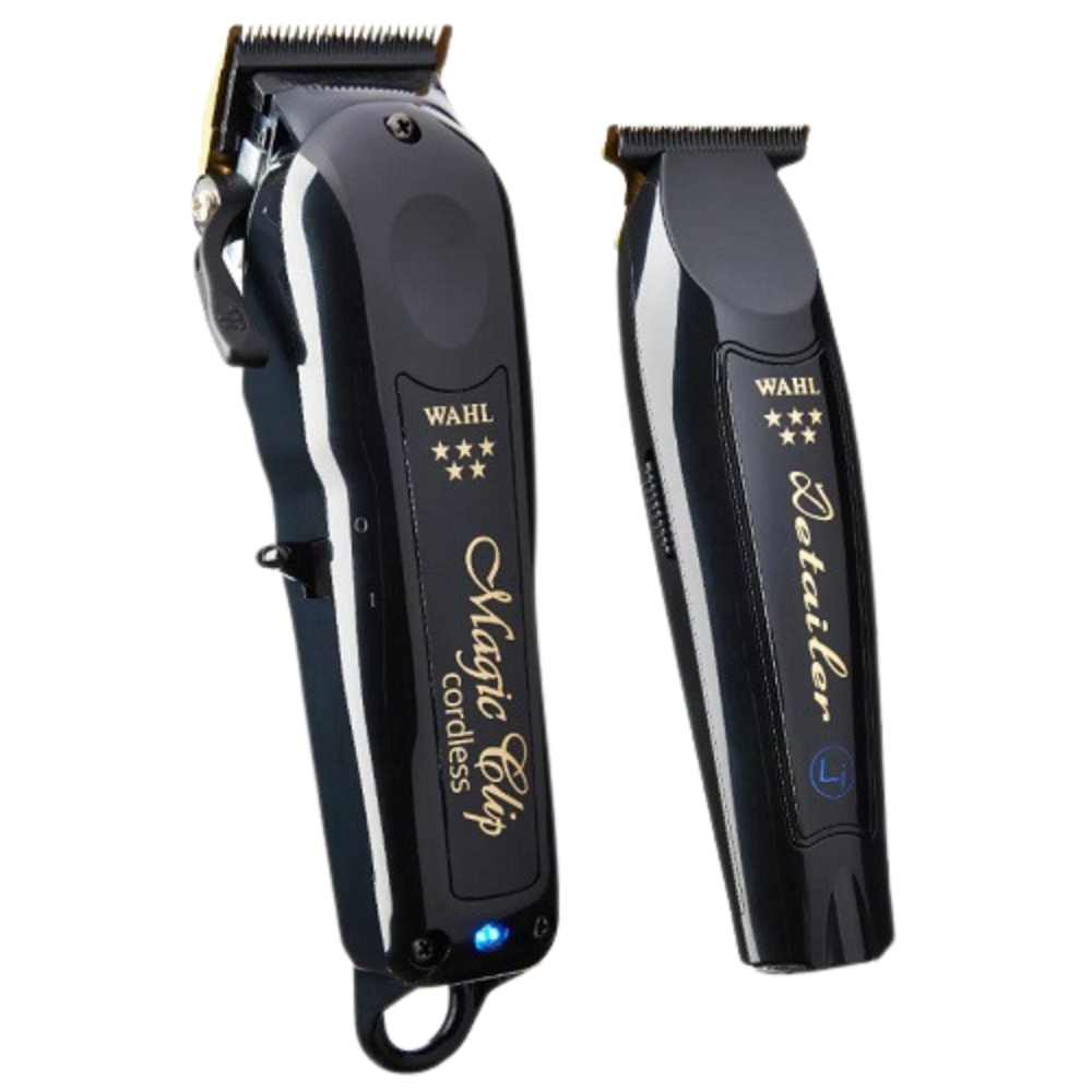 Wahl Cordless Barber Combo: Magic Clip Clipper & Detailer Li Trimmer 3025397 – Professional Hair Cutting Kit