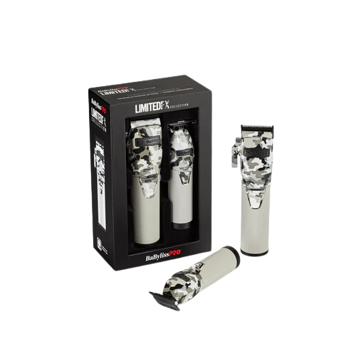 BaBylissPRO LimitedFX Camo Metal Lithium Clipper & Trimmer Set FXHOLPK2CAM