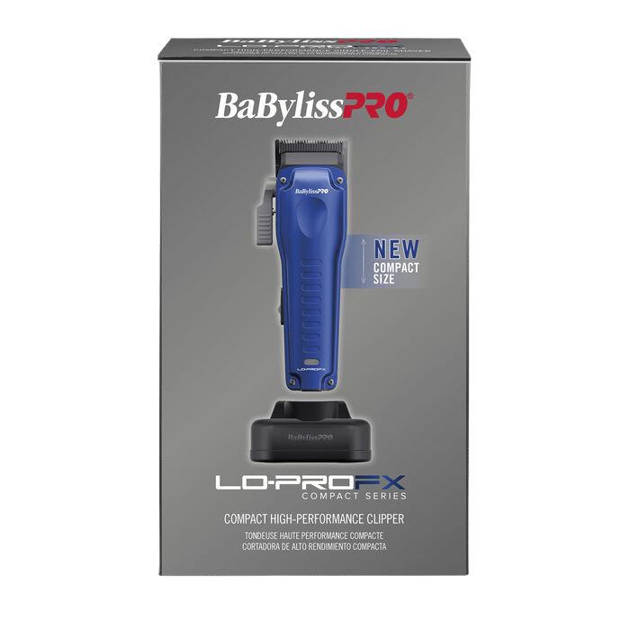 BaBylissPRO Lo‑ProFX Compact Clipper FX82 – Black Titanium MIM Fade Blade, USB‑C