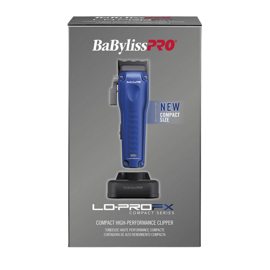 BaBylissPRO Lo‑ProFX Compact Clipper FX82 – Black Titanium MIM Fade Blade, USB‑C