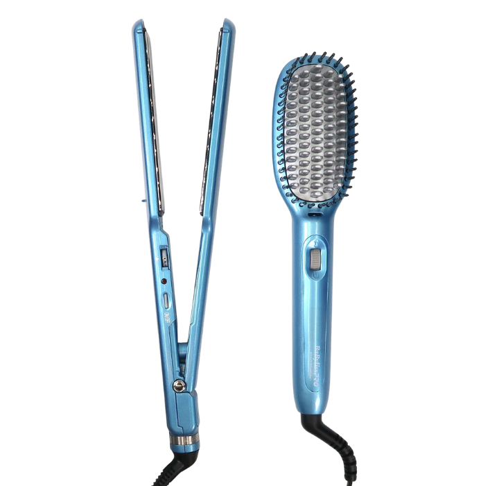 BaBylissPRO Nano Titanium Flat Iron & Thermal Brush Combo BNTPP52UC