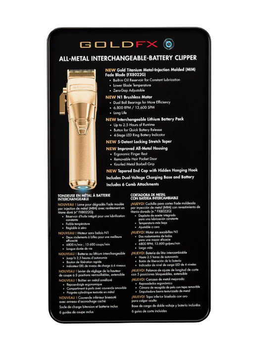 BaBylissPRO FXONE Gold FX Clipper FX899G – Premium Performance with Stunning Gold Finish