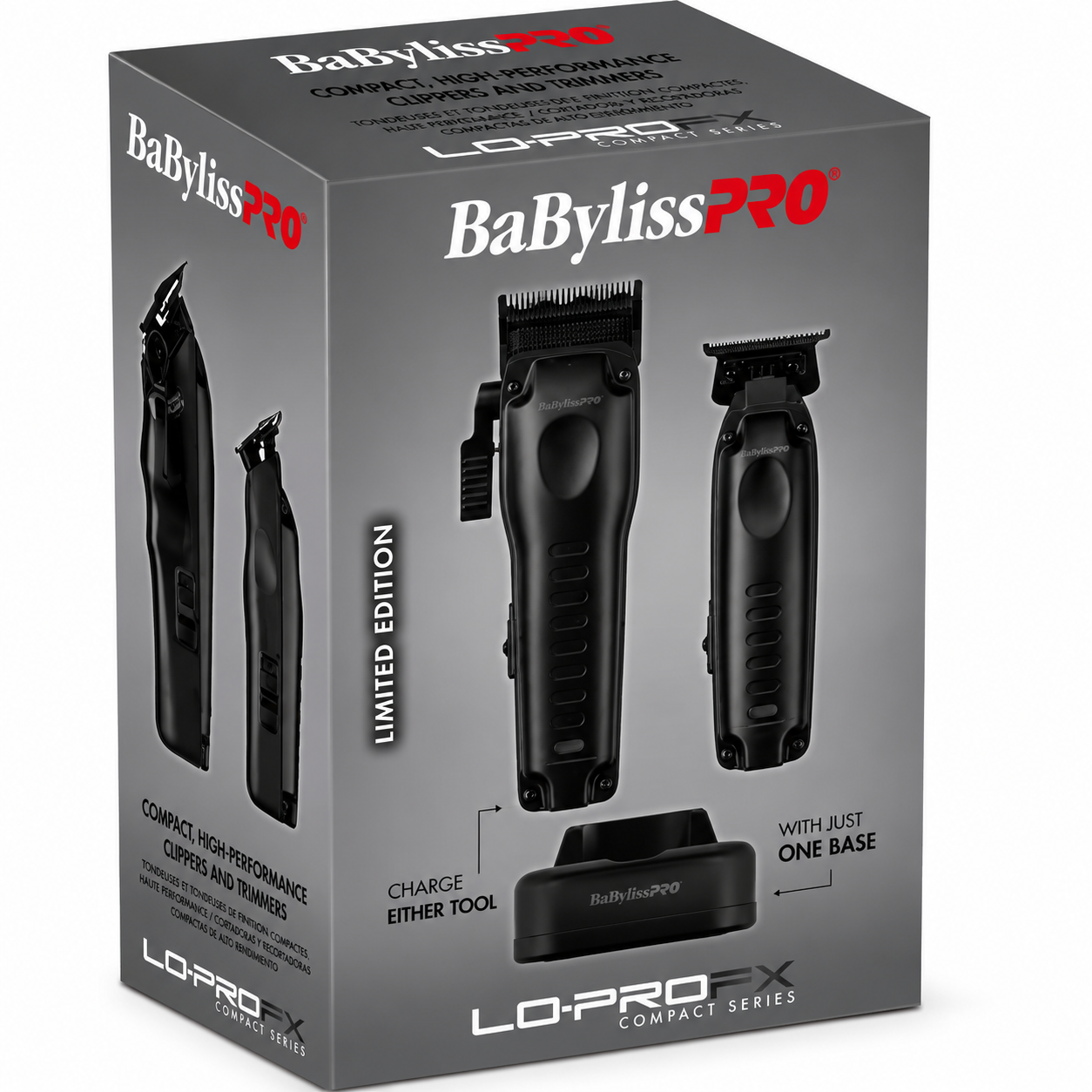 BaBylissPRO LO-PROFX Compact Clipper & Trimmer Set + Sabrent BLOWzer X6 Cordless Air Duster Combo TF-BZX6 + FX8272PKMB