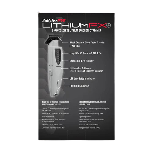 BaBylissPRO Limited Edition LithiumFX+ Cord/Cordless Trimmer – Grey FX773NGY