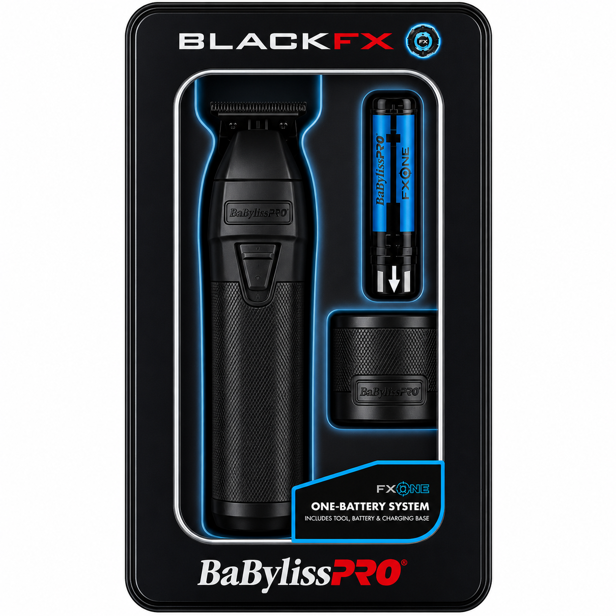 BaBylissPRO FXONE BlackFX Trimmer + Sabrent BLOWzer X6 Cordless Air Duster FX799MB + TF-BZX6