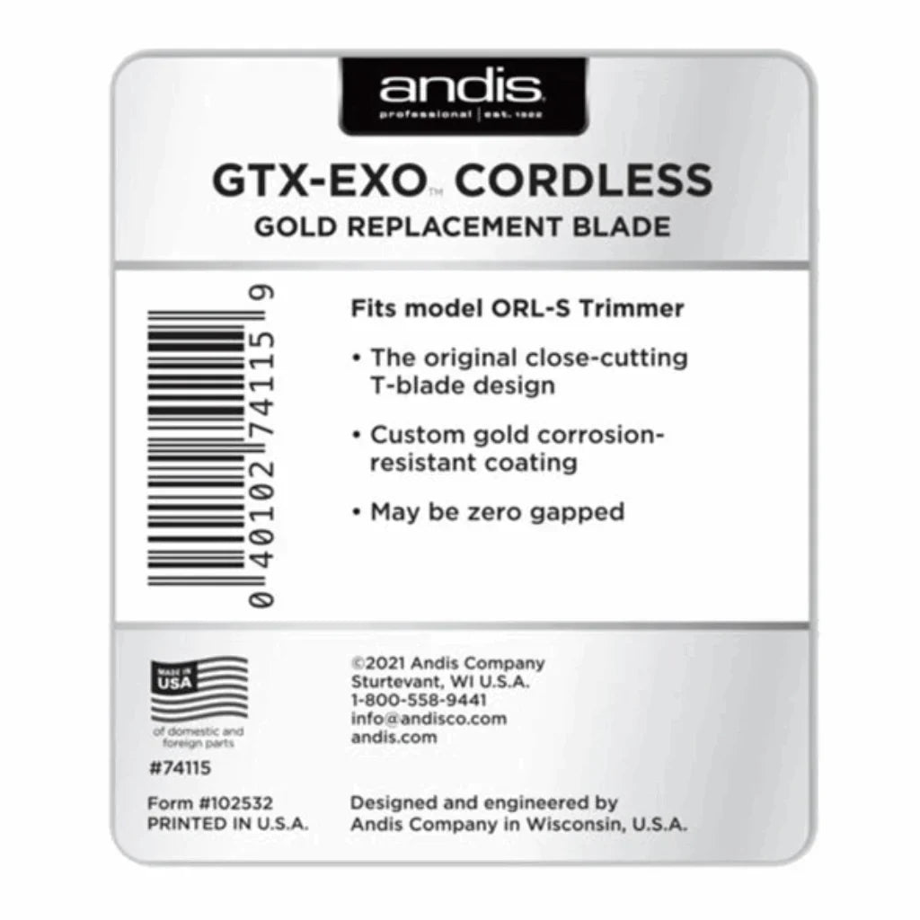 Andis GTX-EXO Cordless Gold Replacement Blade 74115