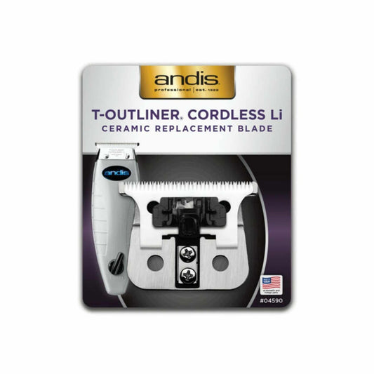 Andis Ceramic Trimmer Blade #04590 – T-Outliner Cordless Li Replacement Blade front