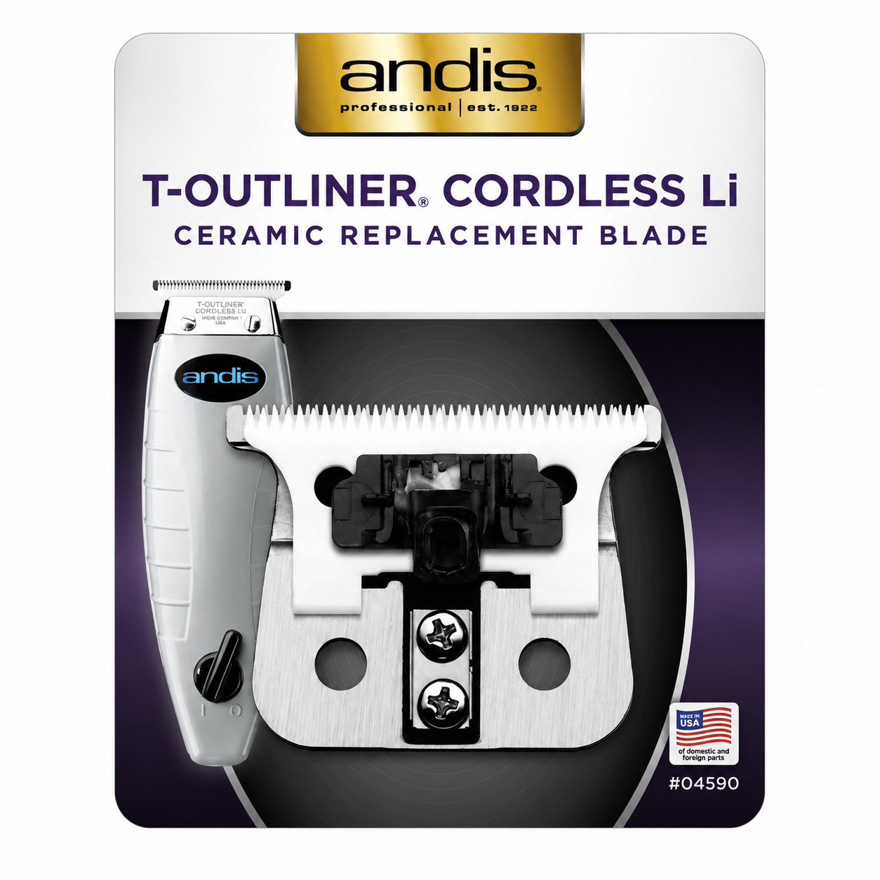 Andis Ceramic Trimmer Blade T-Outliner Cordless Li Replacement Blade 04590