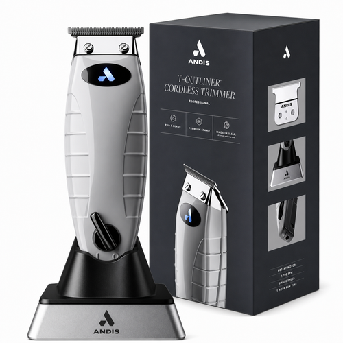 Andis Cordless T-Outliner Li Trimmer Dual Voltage Professional Hair Trimmer 74055