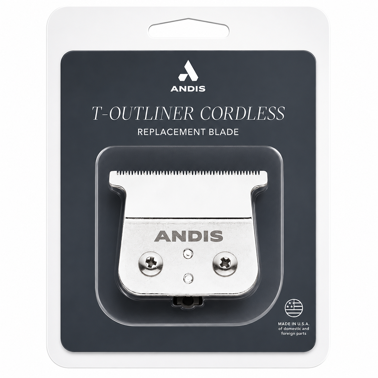 Andis Cordless T‑Outliner Li Replacement Carbon‑Steel T‑Blade #04535