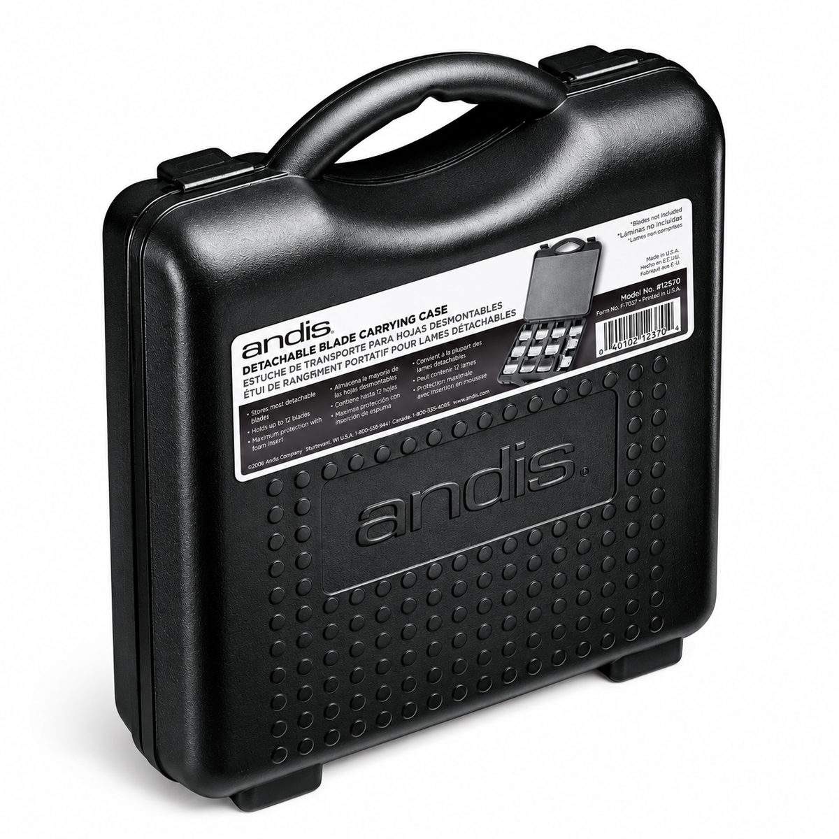 Andis Detachable Blade Carrying Case Holds Up to 12 Blades #12370