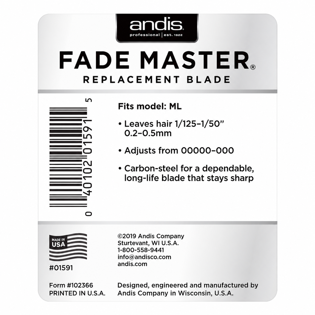 Andis Fade Master Replacement Blade #01591