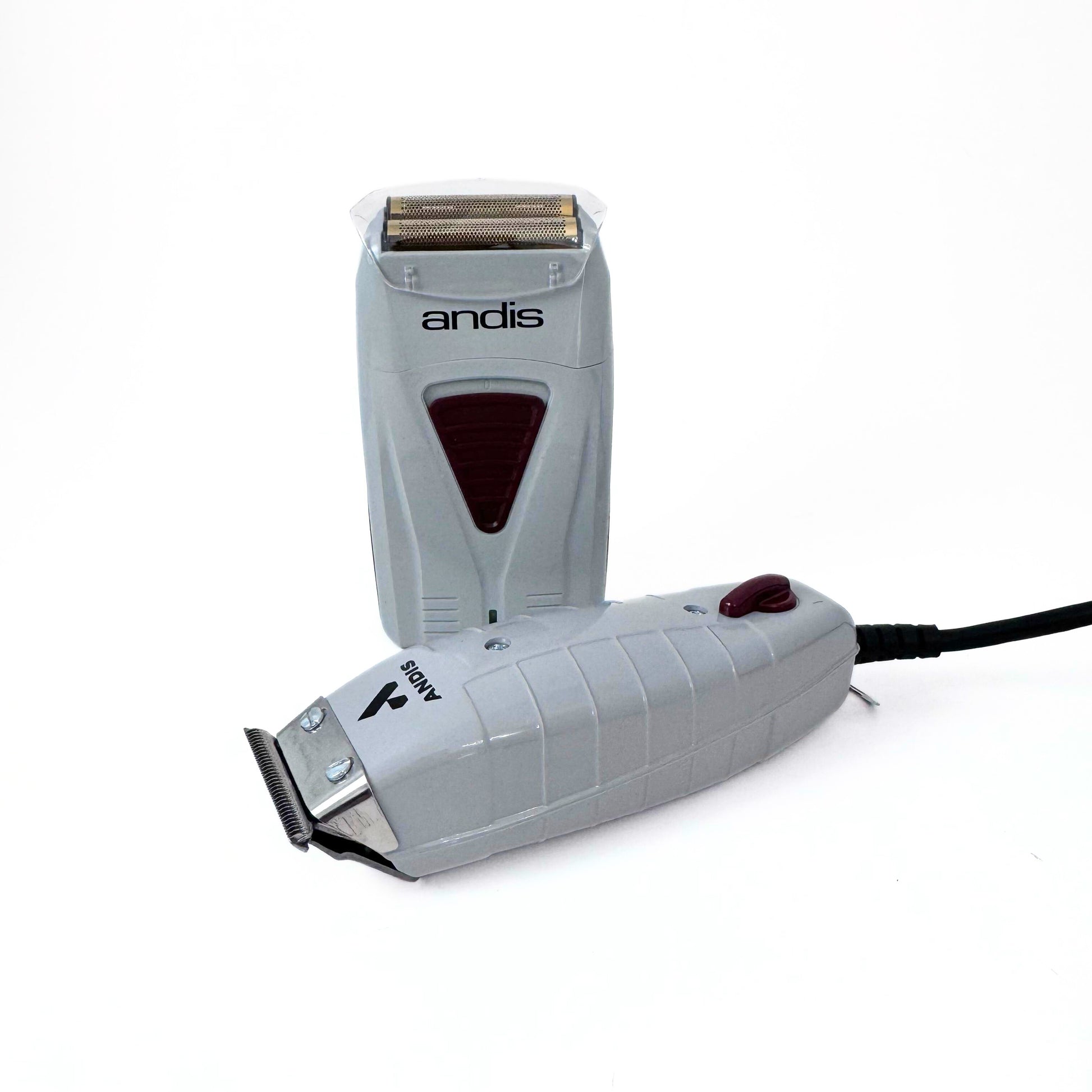 Andis  Finishing Combo T-Outliner Trimmer and Pro Foil Shaver 17195 angle view