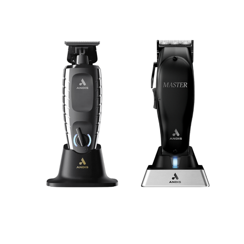 Andis GTX-EXO II Cordless Trimmer & Andis Master Cordless Clipper Black Label 561895 + 561752