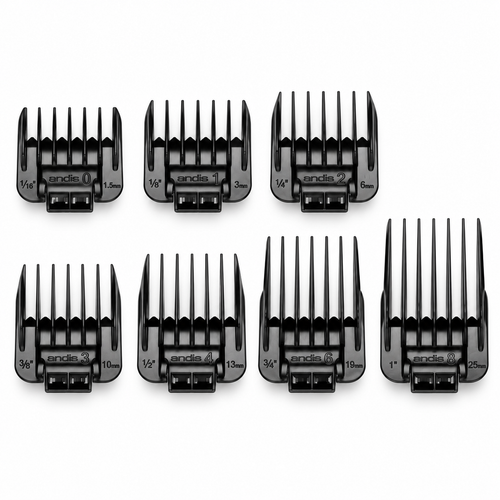 Andis Master 7-Piece Snap-On Blade Attachment Comb Set #01380