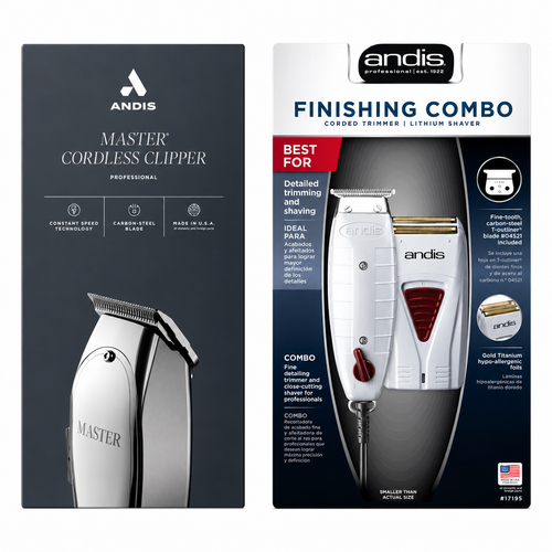 Andis Master Cordless Clipper & Finishing Combo T-Outliner 17195+12660