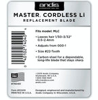 Andis Master Cordless Li Replacement Blade 74040 – Carbon Steel 000–1 for MLC Clippers back