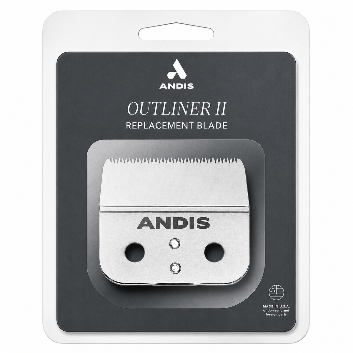 Andis Outliner II Replacement Blade Carbon Steel Deep Tooth Close-Cutting Trimmer Blade 04604