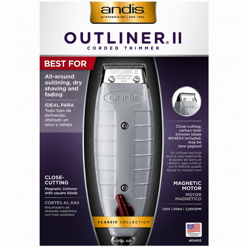 Andis Outliner II Square‑Blade Trimmer 04603