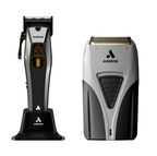 Andis ProFoil Lithium Plus Titanium Foil Shaver + RECON Cordless Clipper 9000 SPM Vector Motor Barber Combo 562257 17255