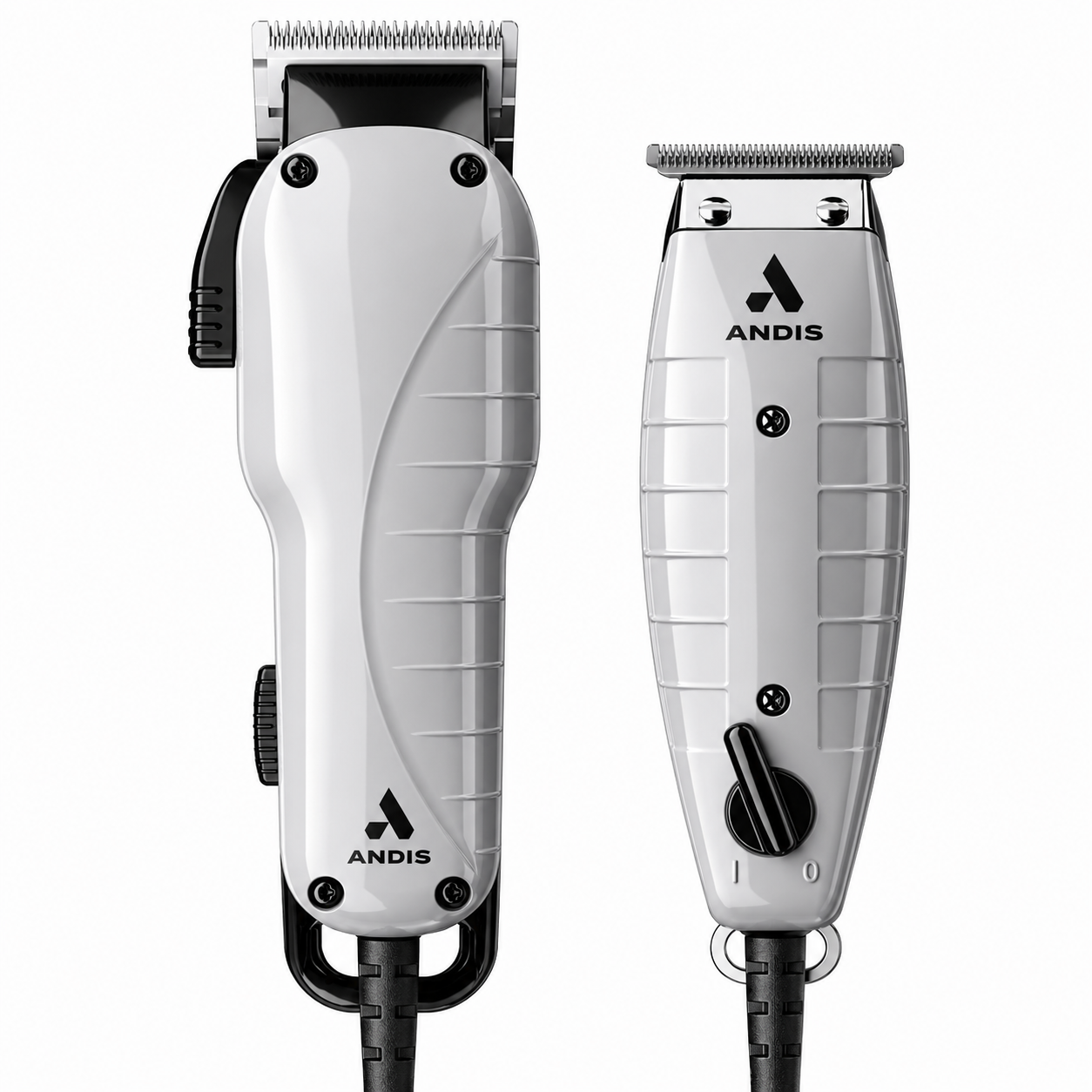Andis Professional Barber Combo Hair Clipper and Trimmer 17 Piece Set Grey 66325 + 66615