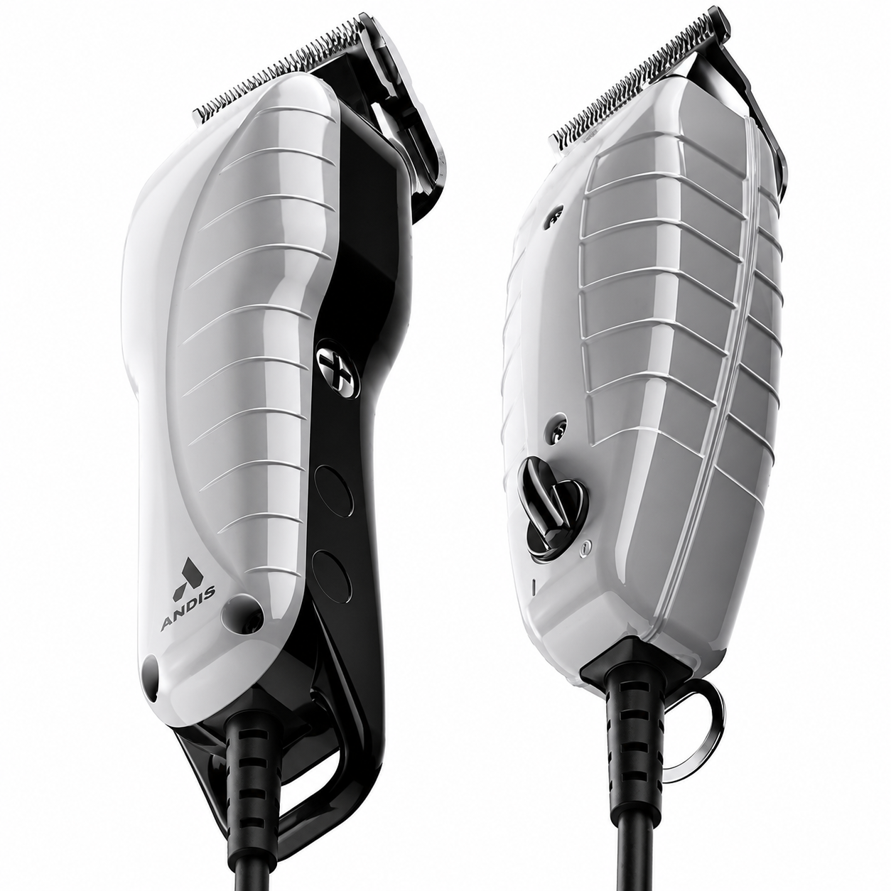 Andis Professional Barber Combo Hair Clipper and Trimmer 17 Piece Set Grey 66325 + 66615