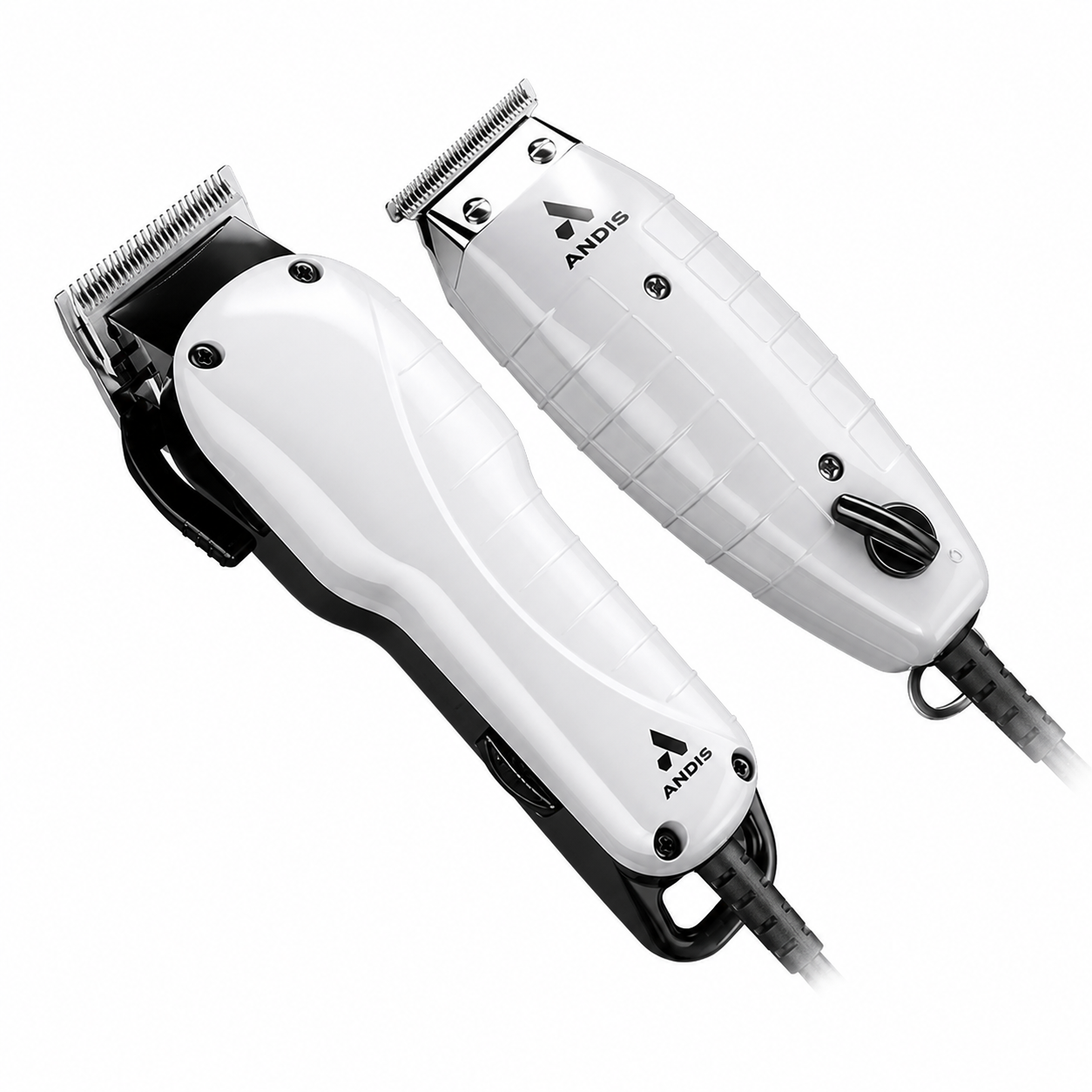 Andis Professional Barber Combo Hair Clipper and Trimmer 17 Piece Set Grey 66325 + 66615