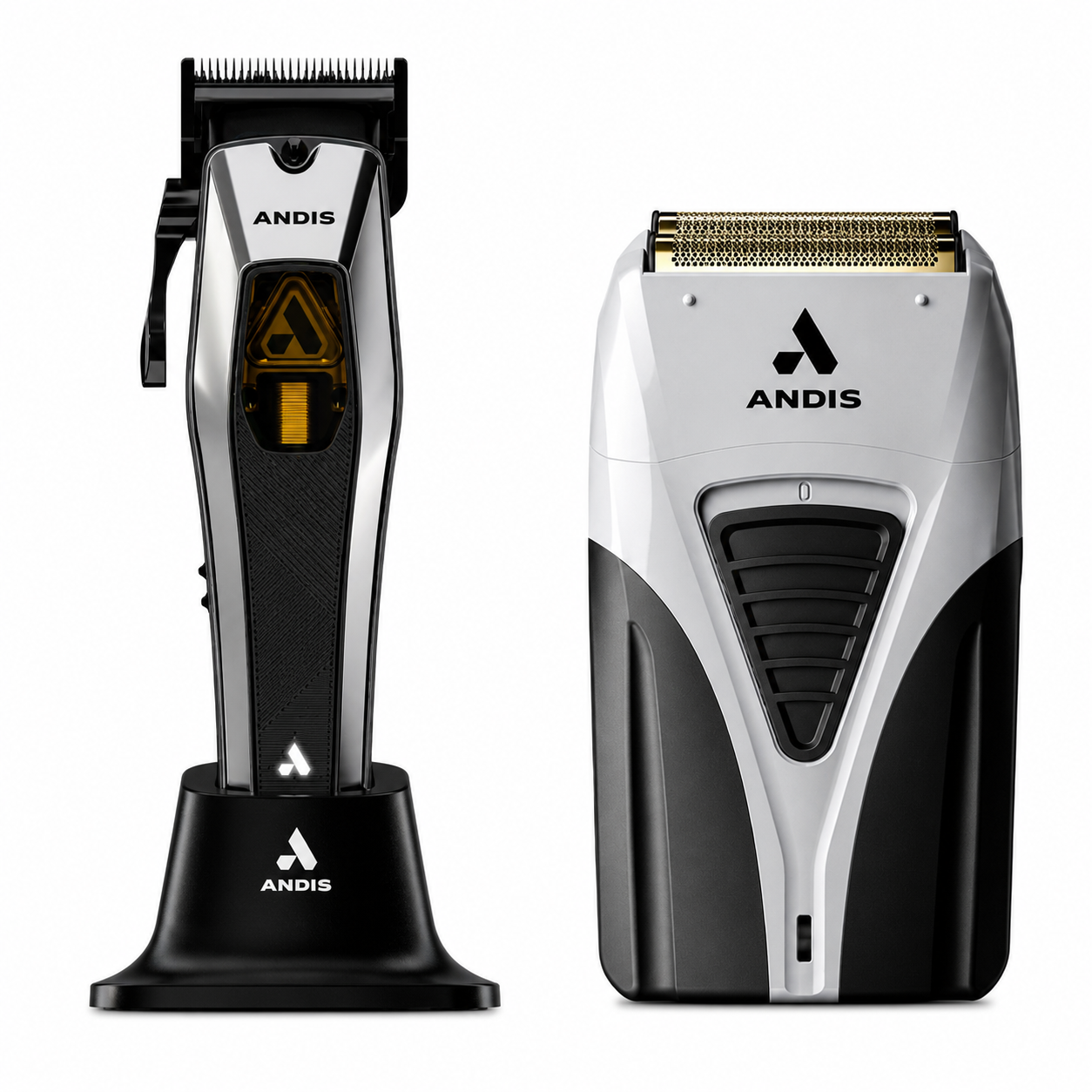 Andis RECON Cordless Clipper & ProFoil Lithium Plus Foil Shaver Barber Combo 562257 + 17255
