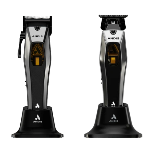 Andis RECON Cordless Clipper & Trimmer Combo Vector Motor 9000/8500 SPM Barber Set, Phaze Blade + T-Blade 562257 & 562697
