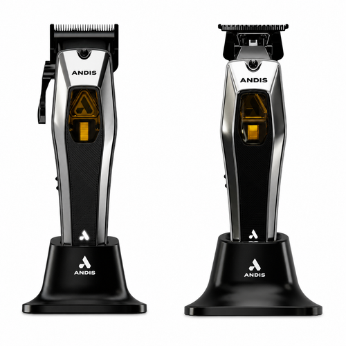 Andis RECON Cordless Clipper & Trimmer Combo Vector Motor 9000/8500 SPM Barber Set, Phaze Blade + T-Blade 562257 + 562697
