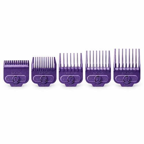 Andis Single Magnetic Clipper Comb Set - 5-Piece Small Guards #66345