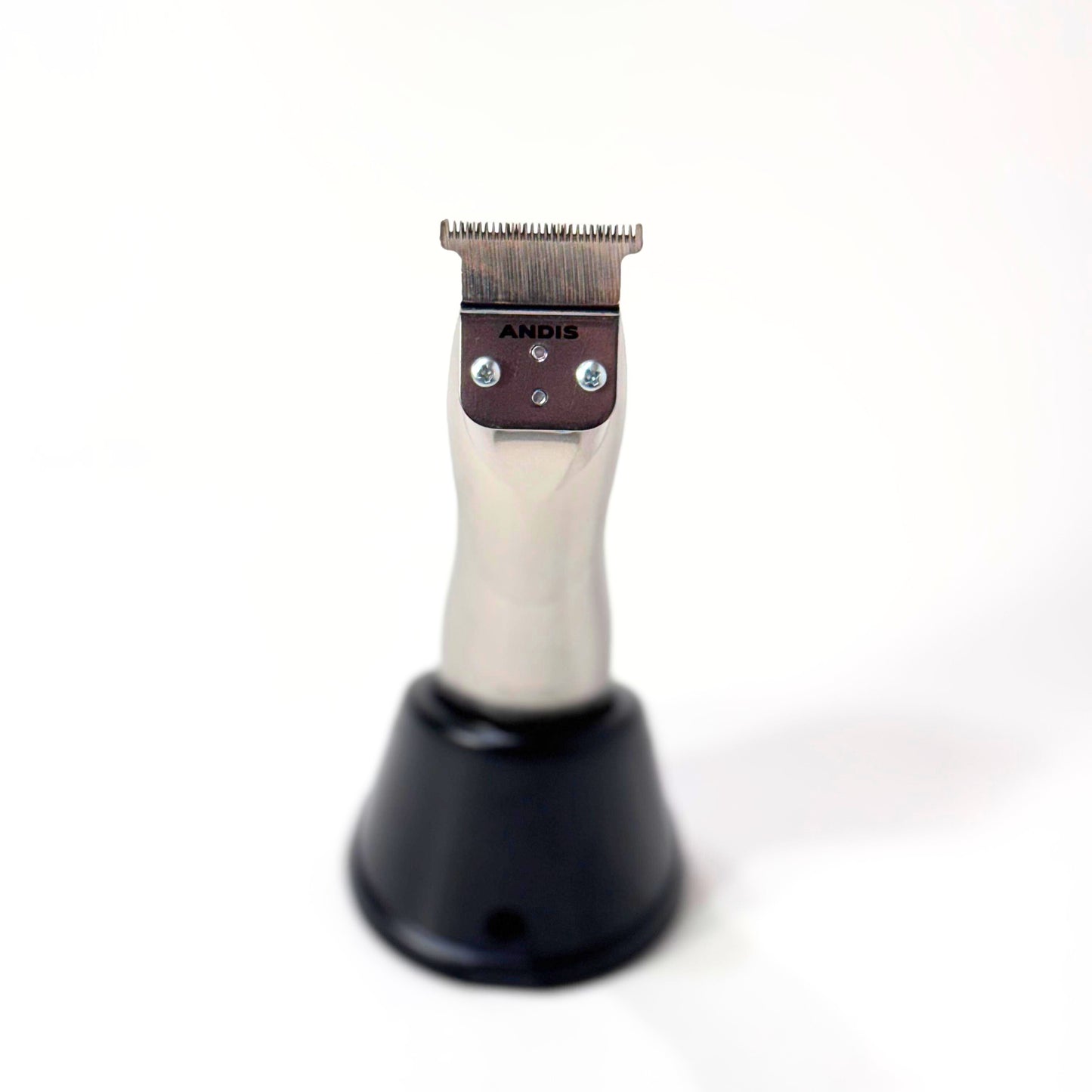 Andis Slimline Pro Trimmer on stand blade view