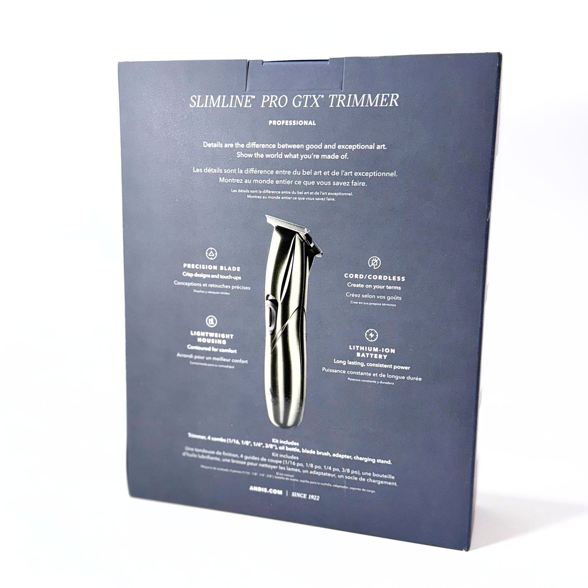 Andis Slimline gtx trimmer box back