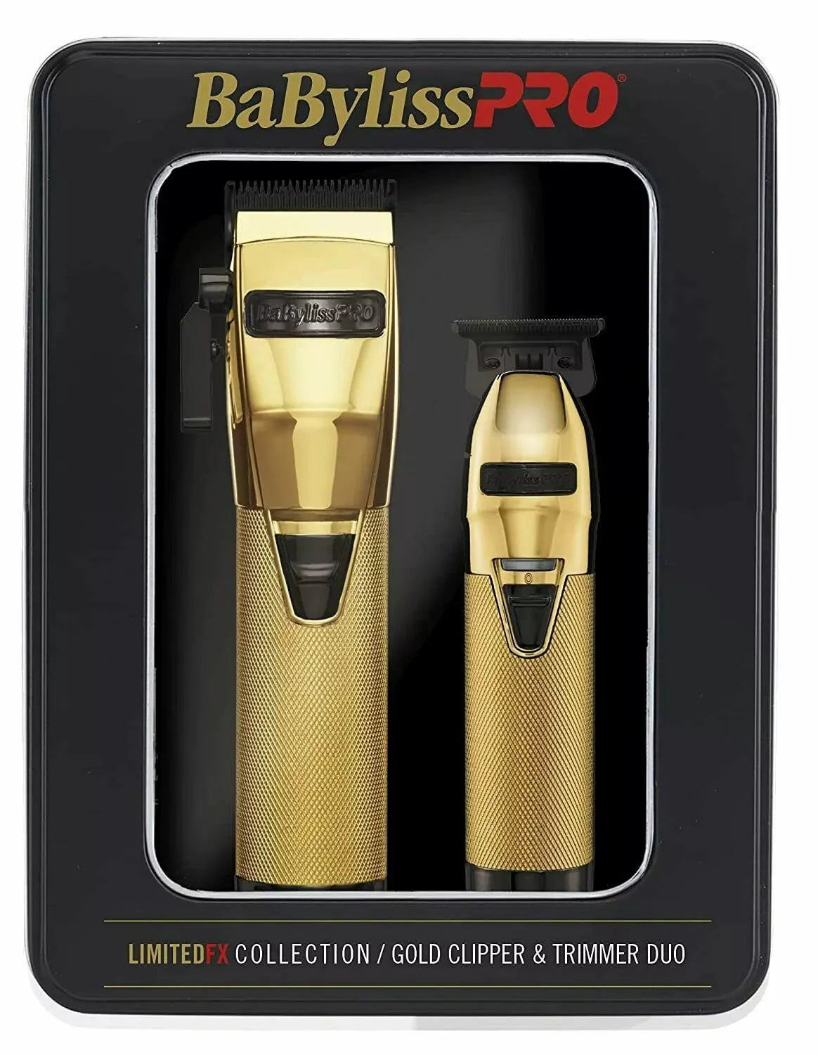 BABYLISS PRO MetalFX Series Gold Clipper and Trimmer Set FX787GB & FX870GB FXHOLPK2GB