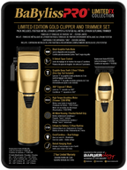 BABYLISS PRO MetalFX Series Gold Clipper and Trimmer Set FX787GB & FX870GB FXHOLPK2GB