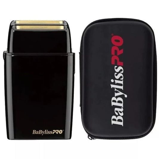 BaByliss PRO FOILFX02 Cordless Metal Double Foil Shaver Set FXFS2B+FXFS2BPCASE