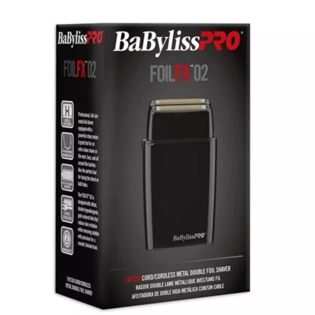 BaByliss PRO FOILFX02 Cordless Metal Double Foil Shaver Set FXFS2B+FXFS2BPCASE