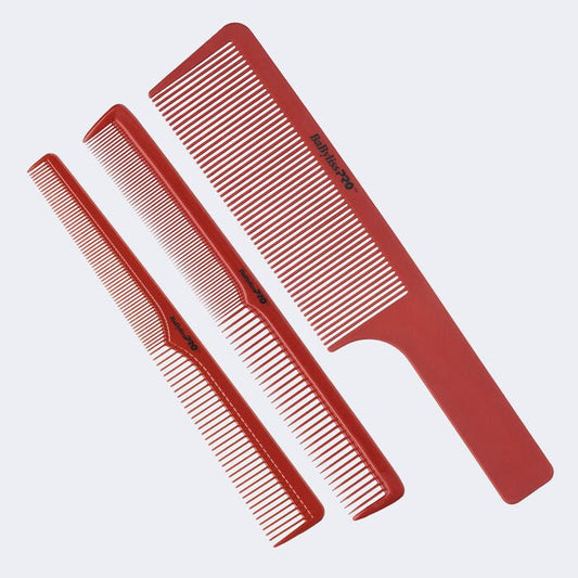 BaBylissPRO Barberology Red Comb Set BCOMBSET3