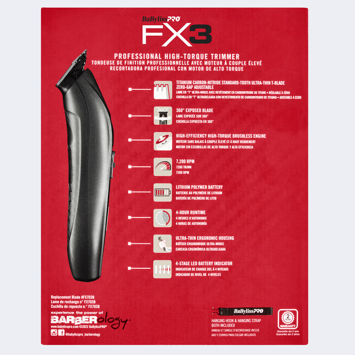 BaBylissPRO Black FX3 Ferari Trimmer FXX3TB
