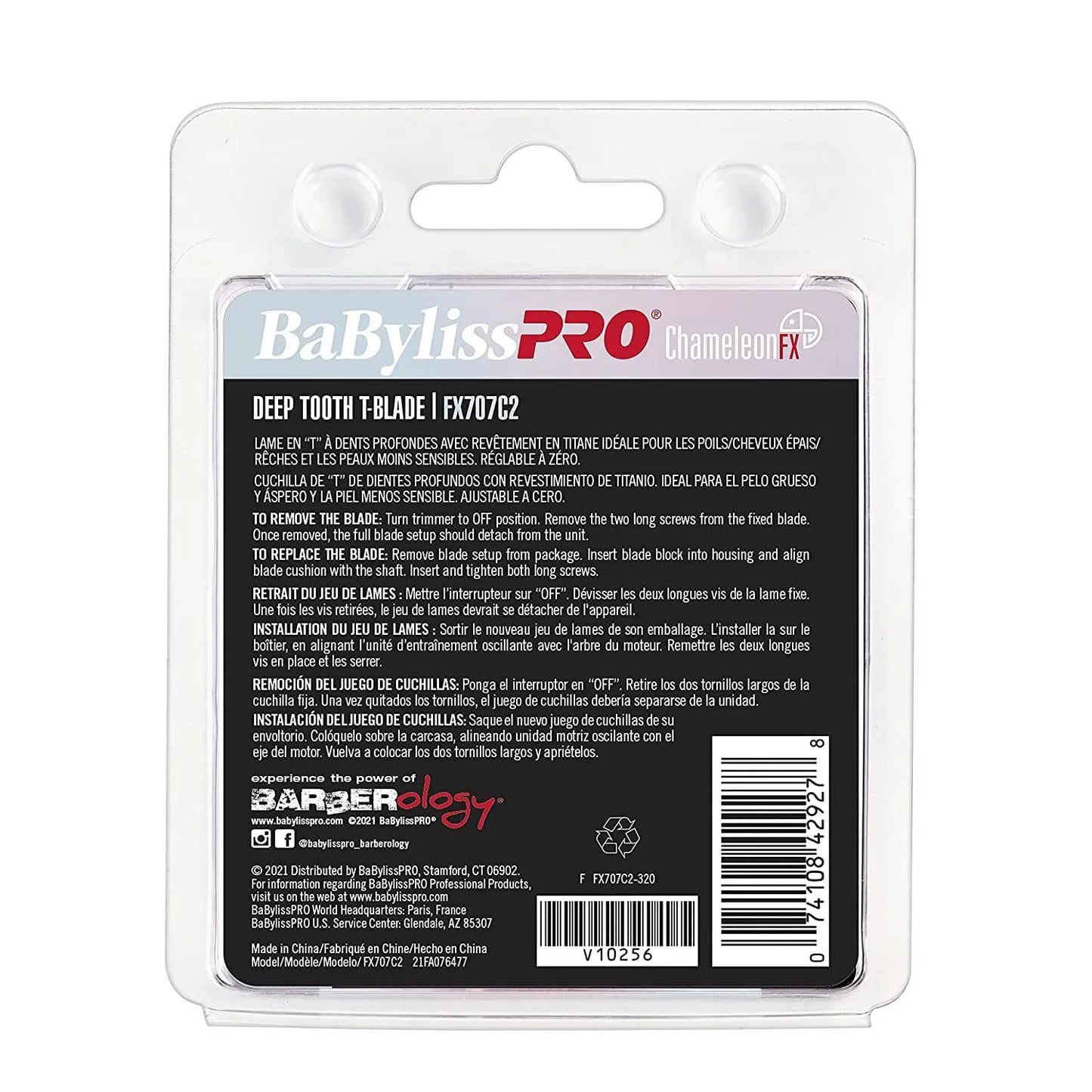 BaBylissPRO ChameleonFX Deep-Tooth T-Blade FX707C2