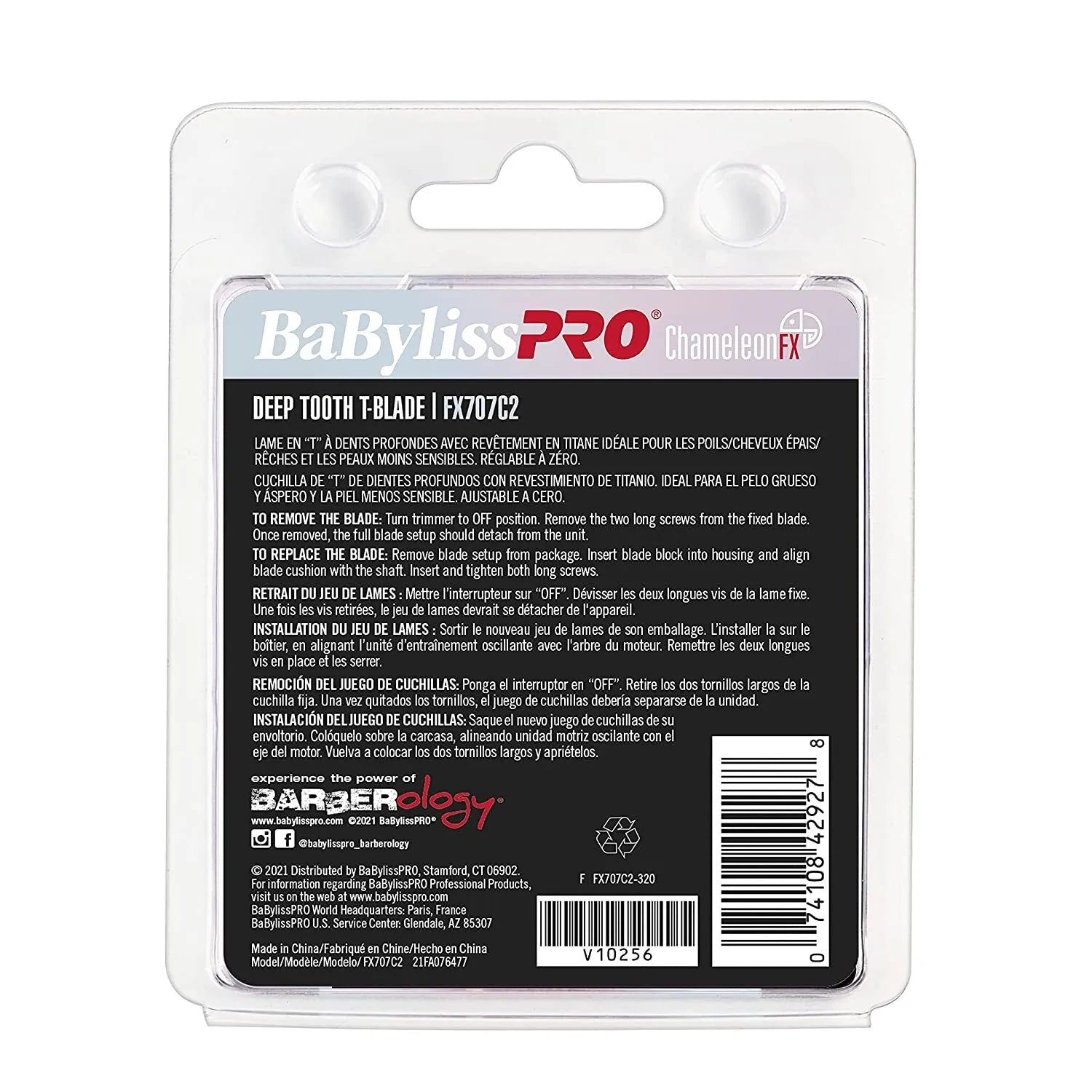 BaBylissPRO ChameleonFX Deep-Tooth T-Blade FX707C2