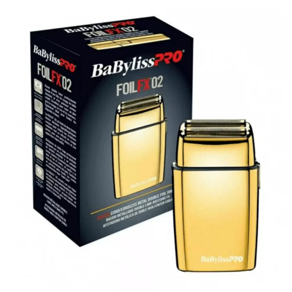 BaBylissPRO FOILFX02 Cordless Metal Double Foil Shaver Set FXFS2G+FXFS2BPCASE