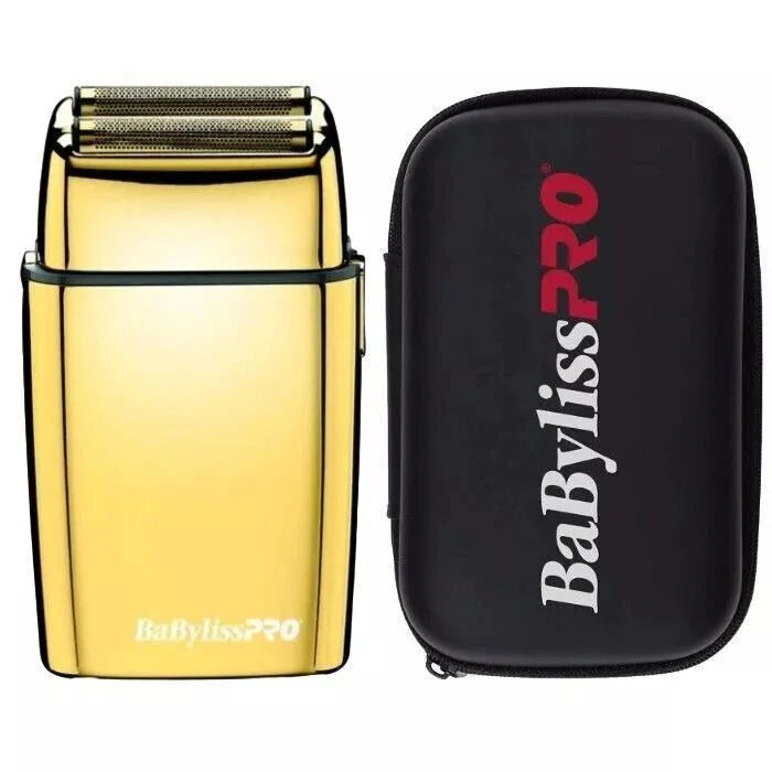 BaBylissPRO FOILFX02 Cordless Metal Double Foil Shaver Set FXFS2G+FXFS2BPCASE