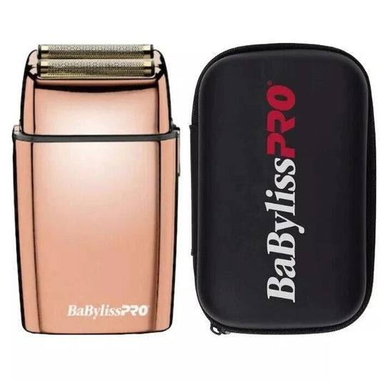 BaBylissPRO FOILFX02 Cordless Metal Double Foil Shaver Set FXFS2RG+FXFS2BPCASE