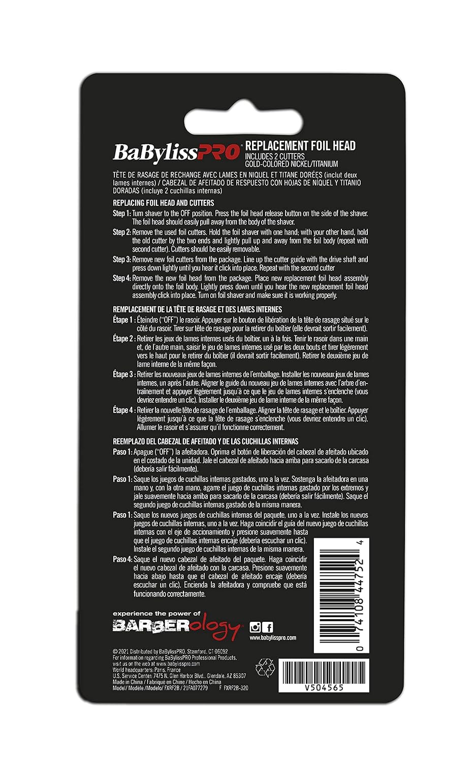 BaBylissPRO FOILFX02 Replacement Foil & Cutter FXRF2B